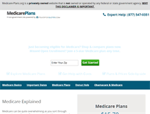 Tablet Screenshot of medicare-plans.org